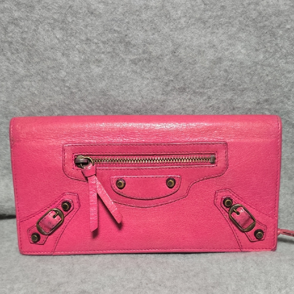 Balenciaga Pink/Coral Clutch/Long Wallet